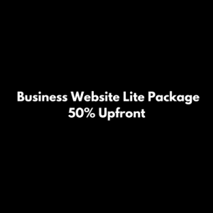 Business Website Lite Package 50% Upfront