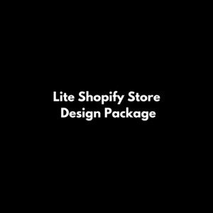 Lite Shopify Store Design Package